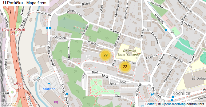 U Potůčku - mapa firem