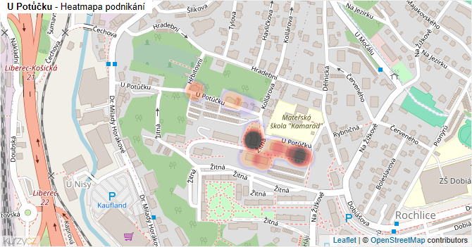U Potůčku - mapa podnikání