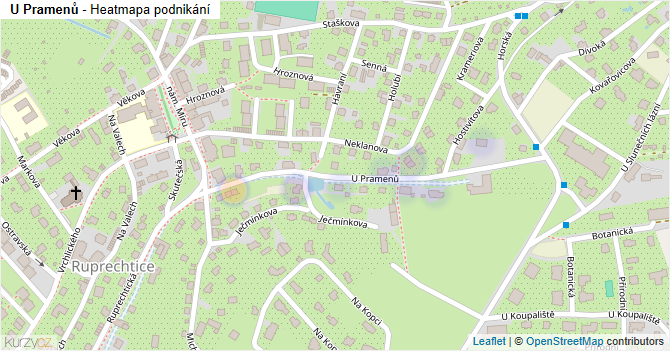 U Pramenů - mapa podnikání