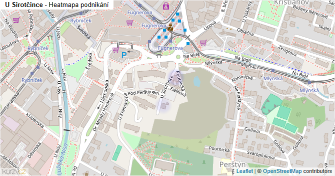 U Sirotčince - mapa podnikání