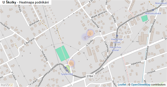 U Školky - mapa podnikání