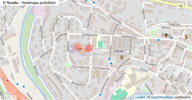 U Soudu - mapa podnikání