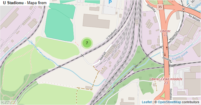 U Stadionu - mapa firem