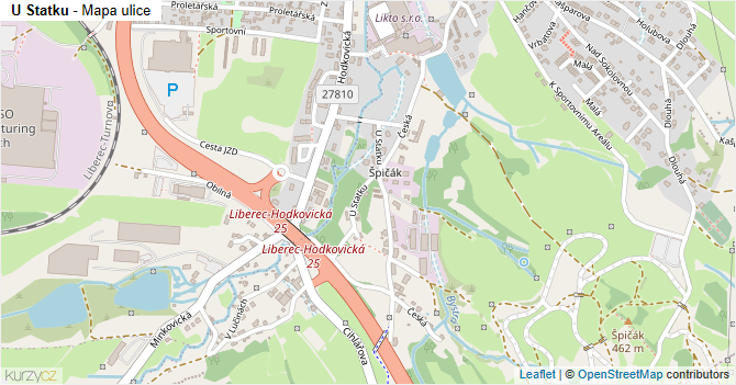 U Statku - mapa ulice