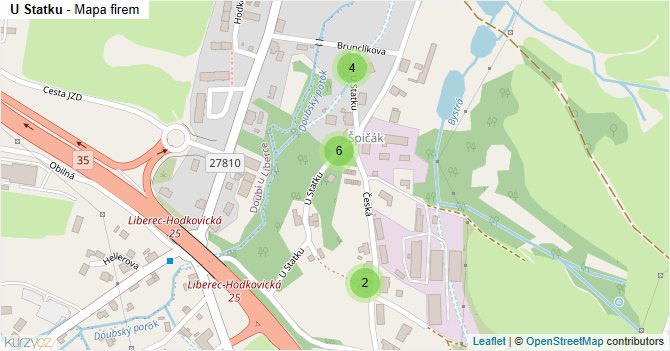 U Statku - mapa firem