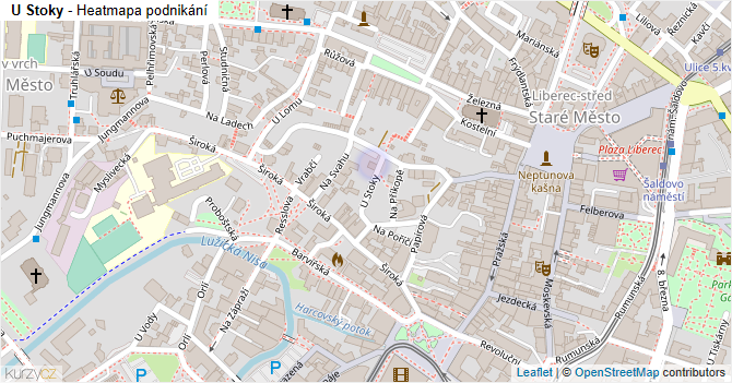 U Stoky - mapa podnikání