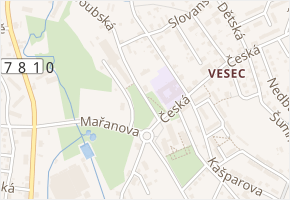 U Střediska v obci Liberec - mapa ulice