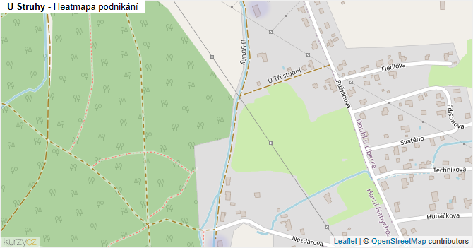 U Struhy - mapa podnikání