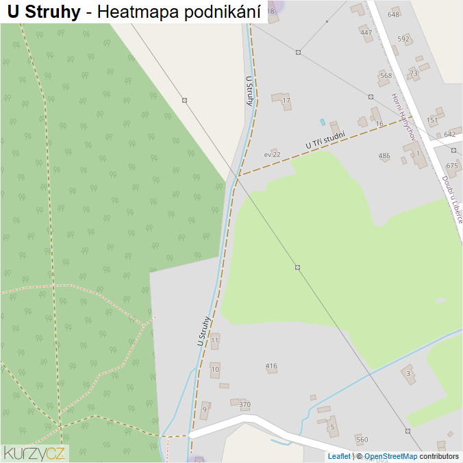 Mapa U Struhy - Firmy v ulici.