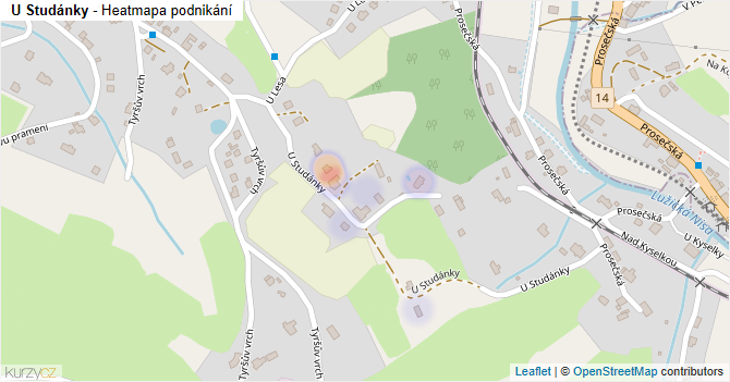 U Studánky - mapa podnikání