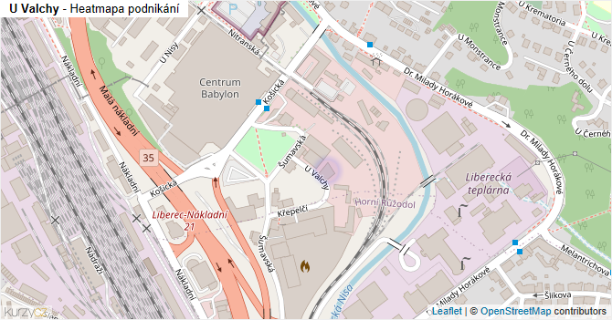 U Valchy - mapa firem