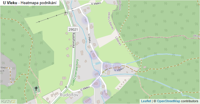 U Vleku - mapa podnikání
