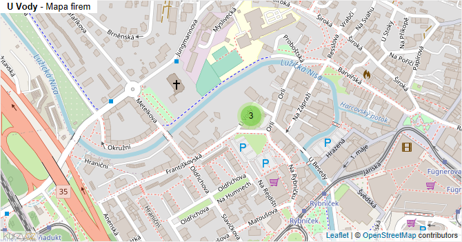 U Vody - mapa firem