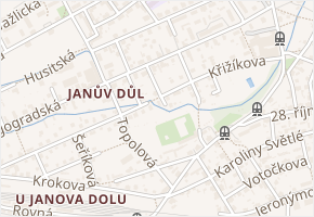 U Zlatého potoka v obci Liberec - mapa ulice