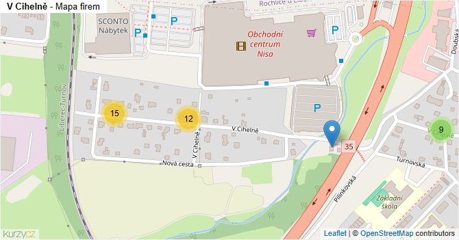 V Cihelně - mapa firem