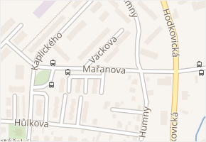Vackova v obci Liberec - mapa ulice