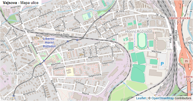 Vajsova - mapa ulice