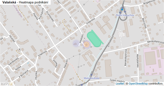Valašská - mapa podnikání