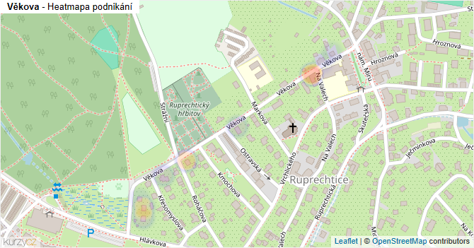 Věkova - mapa podnikání