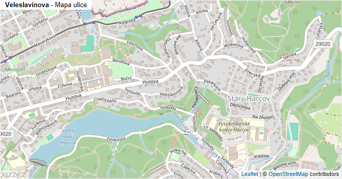 Veleslavínova - mapa ulice
