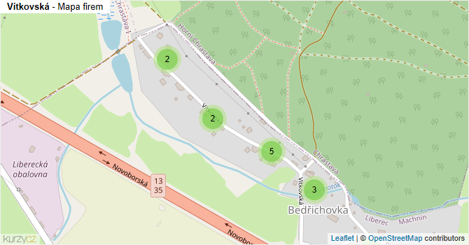 Vítkovská - mapa firem