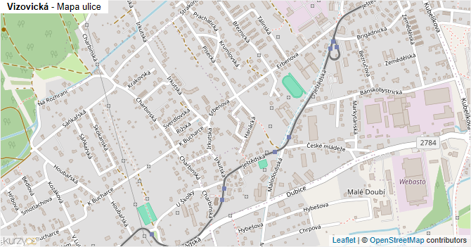 Vizovická - mapa ulice
