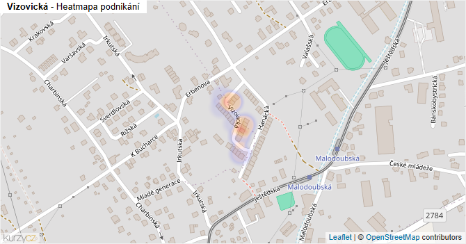 Vizovická - mapa podnikání