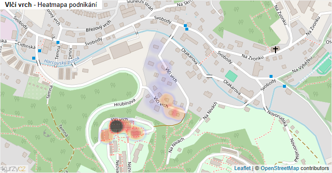 Vlčí vrch - mapa podnikání