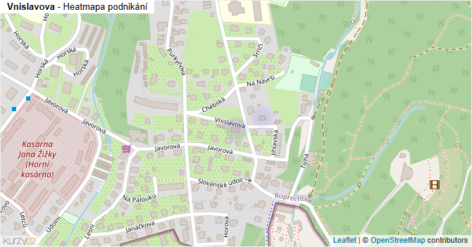Vnislavova - mapa podnikání