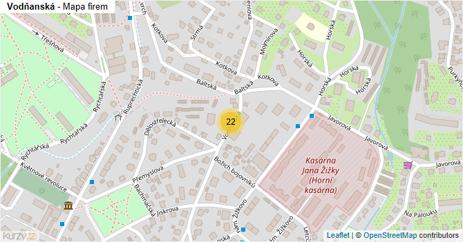 Vodňanská - mapa firem