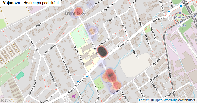 Vojanova - mapa podnikání