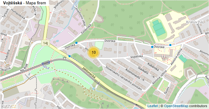 Vojtěšská - mapa firem