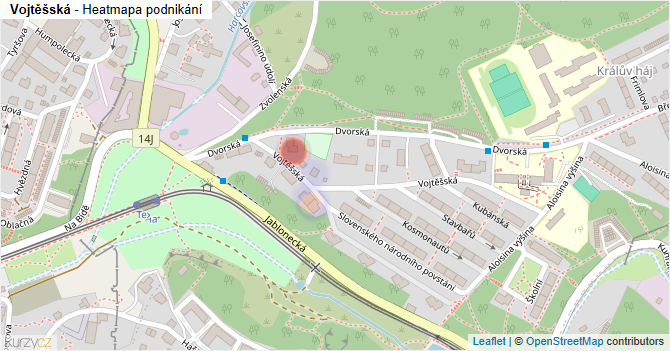 Vojtěšská - mapa podnikání