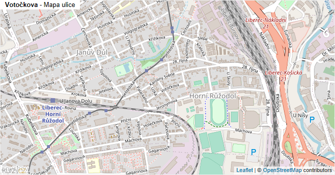 Votočkova - mapa ulice