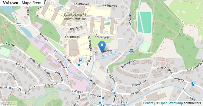 Vrázova - mapa firem