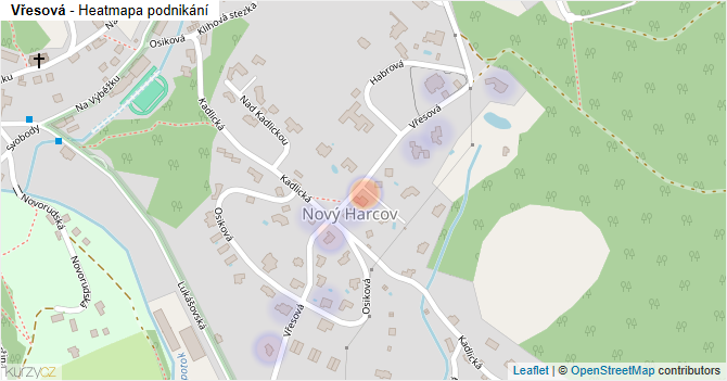 Vřesová - mapa podnikání