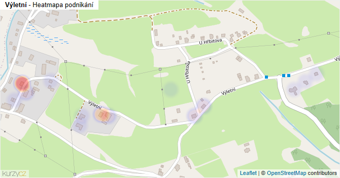 Výletní - mapa podnikání