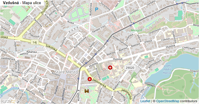 Vzdušná - mapa ulice