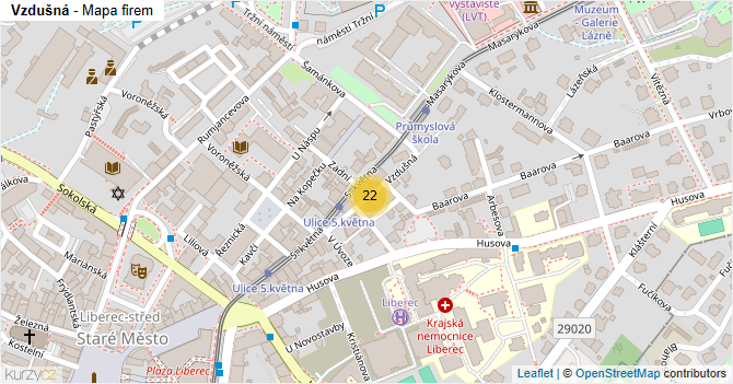 Vzdušná - mapa firem