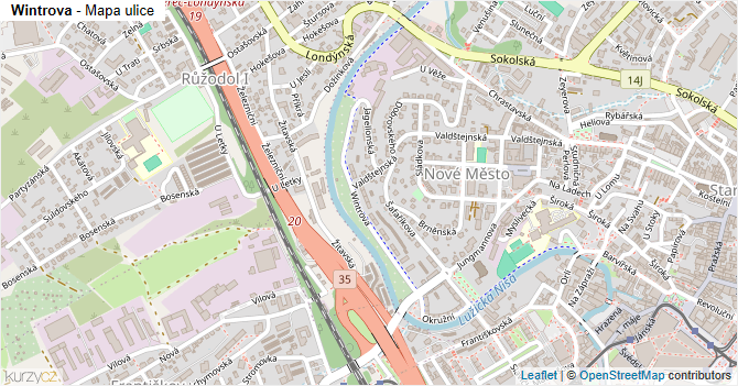 Wintrova - mapa ulice