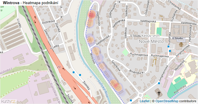 Wintrova - mapa podnikání