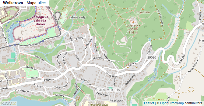 Wolkerova - mapa ulice