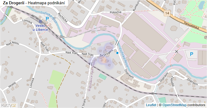 Za Drogerií - mapa podnikání