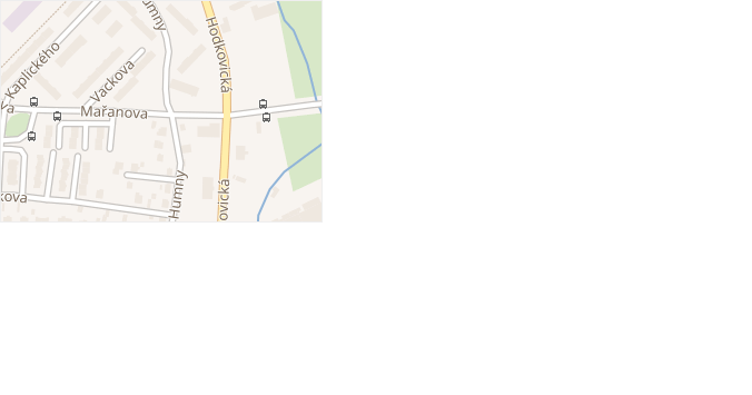 Za Humny v obci Liberec - mapa ulice