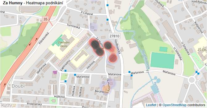 Za Humny - mapa podnikání