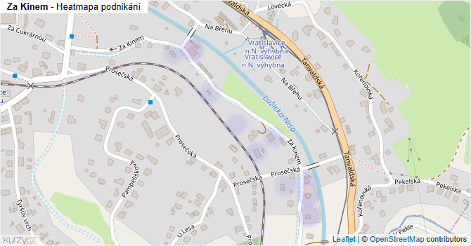 Za Kinem - mapa podnikání