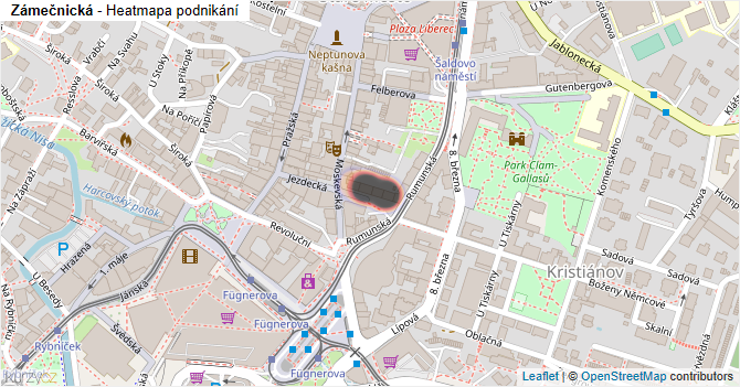 Zámečnická - mapa podnikání
