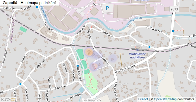 Zapadlá - mapa podnikání