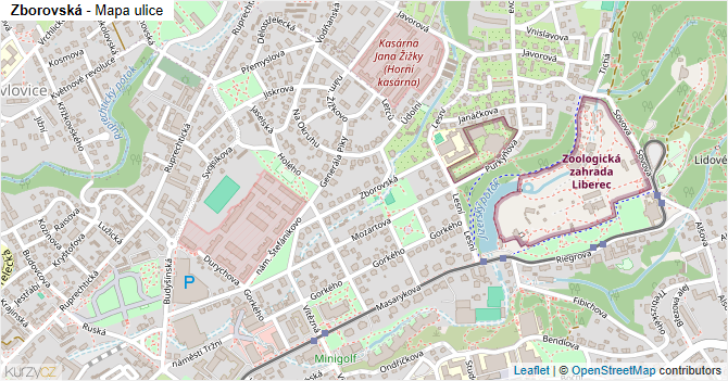 Zborovská - mapa ulice