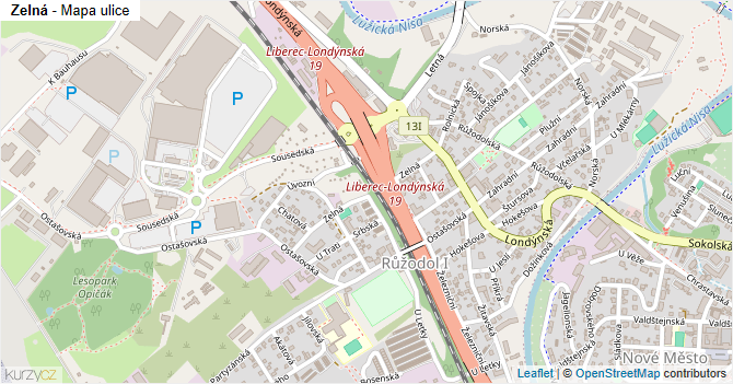 Zelná - mapa ulice